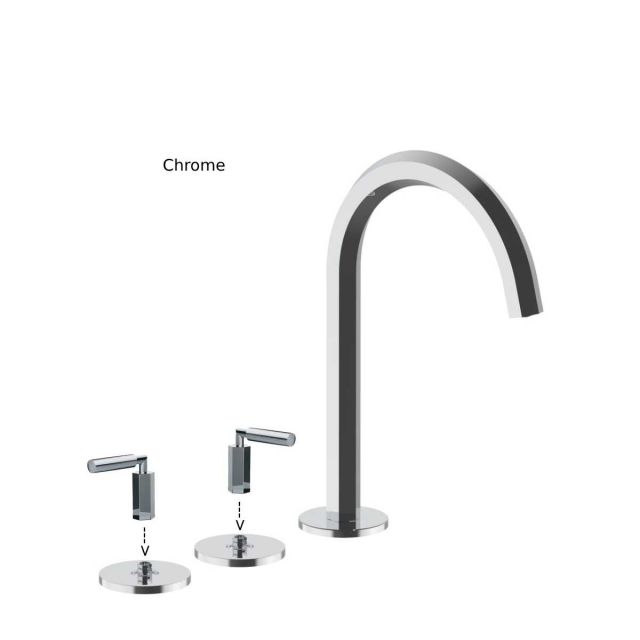 Fantini Venezia N405SW+N547 Gruppo Lavabo 3 Fori