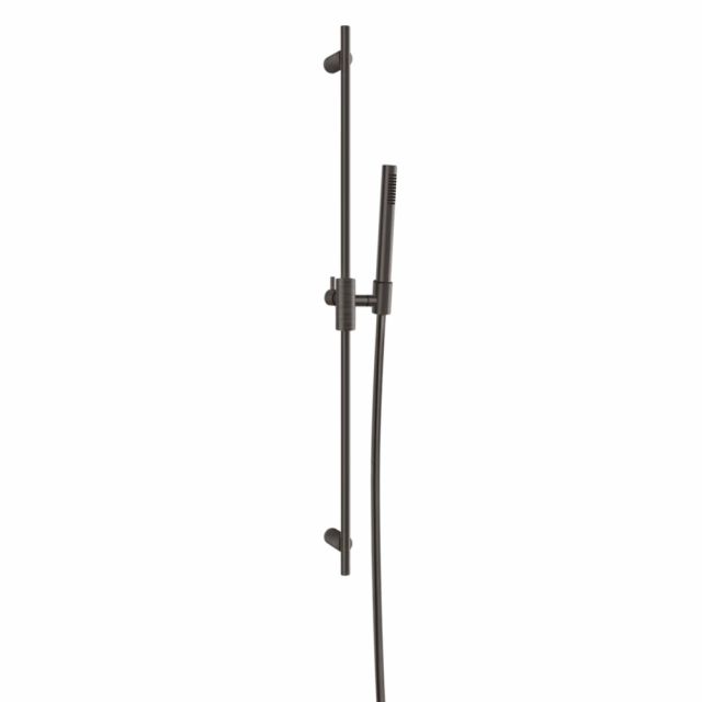 Gessi Habito Trame 70345 Asta saliscendi con doccetta anticalcare-Black Metal Brushed PVD