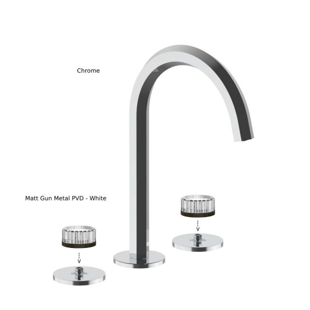 Fantini Venezia N404SW+N646 Gruppo Lavabo 3 Fori