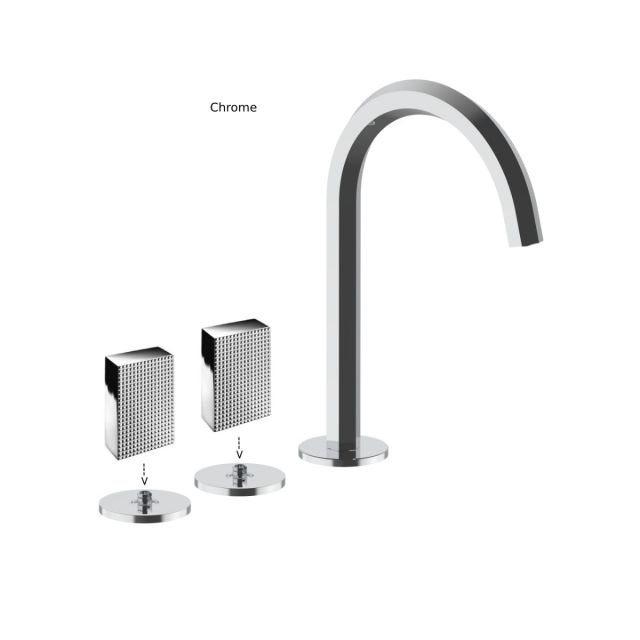 Fantini Venezia N405SW+N348 Gruppo Lavabo 3 Fori