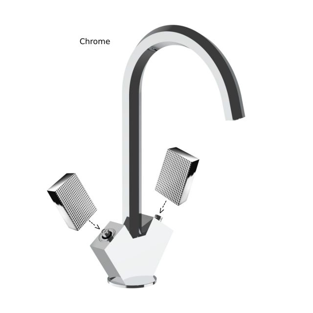 Fantini Venezia N456SF+N348 Gruppo Lavabo 3 Fori 