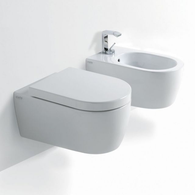 Cielo SMILE SMVSNW+SMBSNW WC + Bidet A Parete