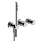 Gessi Habito Intreccio 70138+54139 Miscelatore doccia a 2 vie + Parte ad incasso