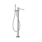 Gessi Inverso Rigato 73528+46189 Miscelatore vasca da terra + Parte ad Incasso