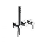 Gessi Inverso Rigato 73536+54139 Miscelatore doccia a parete + Parte ad Incasso