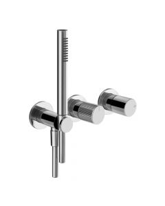 Gessi Habito Rigato 70538+54139 Miscelatore doccia a 2 vie + Parte ad incasso