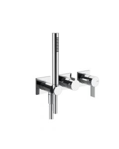 Gessi Inverso Rigato 73536+54139 Miscelatore doccia a parete + Parte ad Incasso