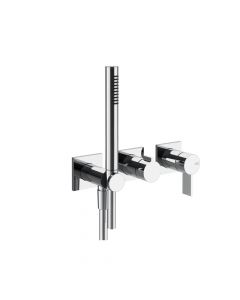 Gessi Inverso Diamantato 73636+54139 Miscelatore doccia a parete + Parte ad Incasso
